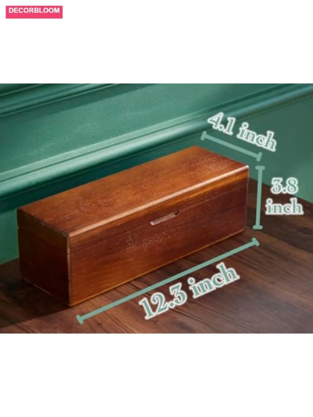 Wooden Tea Bag Organizer Box with 4 Compartments for Coffee Packets